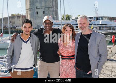 The ' Access ' cast with, Ahmed Sylla, Amir El Kacem, Olivier Charasson and Julie Bargeton during the 20th edition of the Festival de fiction TV, on September, 15 2018 in La Rochelle, France .Photo by Thibaud MORITZ/ ABACAPRESS.COM Stock Photo