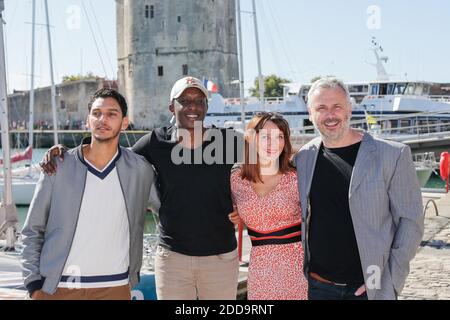 The ' Access ' cast with, Ahmed Sylla, Amir El Kacem, Olivier Charasson and Julie Bargeton during the 20th edition of the Festival de fiction TV, on September, 15 2018 in La Rochelle, France .Photo by Thibaud MORITZ/ ABACAPRESS.COM Stock Photo