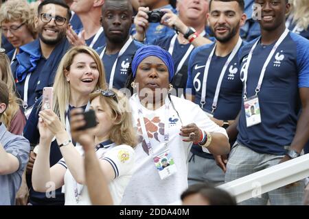 Maria Salaues (wife of Paul Pogba) during the 2018 FIFA World Cup Russia  game, France vs Denmark in Luznhiki Stadium, Moscow, Russia on June 26,  2018. France and Denmark drew 0-0. Photo