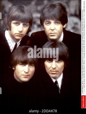 NO FILM, NO VIDEO, NO TV, NO DOCUMENTARY - © KRT/ABACA. 30721-1. The legendary Beatles (clockwise from top left) Ringo Starr, Paul McCartney, George Harrison and John Lennon in an undated file photo. Harrison, 58, died at 1:30 p.m., Thursday, November 29, 2001, at a friend's Los Angeles home follo Stock Photo