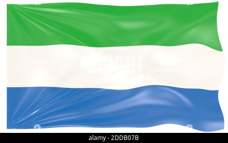 Sierra Leone waving flag Stock Photo - Alamy