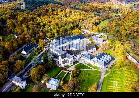 Eberbach Abbey surrounded with forests in Autumn