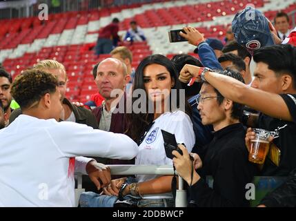 Dele Alli and Ruby Mae attending the 1/8 Final Game between Colombia and England at the 2018 FIFA World Cup in Moscow, Russia on July 3rd, 2018. Photo by Christian Liewig/ABACAPRESS.COM Stock Photo