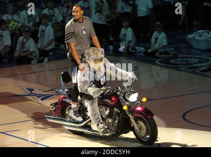 NO FILM, NO VIDEO, NO TV, NO DOCUMENTARY - The Minnesota Timberwolves' Derrick Williams makes an entrance in the Slam Dunk Contest during NBA All-Star festivities at the Amway Center in Orlando, FL, USA on February 25, 2012. Photo by Gary W. Green/Orlando Sentinel/MCT/ABACAPRESS.COM Stock Photo