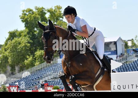 Athina Onassis competes on day 2 of the 5th Longines Paris Eiffel Jumping on July 5, 2018 in Paris, France. Photo by Laurent Zabulon/ABACAPRESS.COM Stock Photo