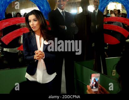 NO FILM, NO VIDEO, NO TV, NO DOCUMENTARY - Actress Eva Longoria, a supporter of Democratic President Barak Obama, appears during a visit to an Obama campaign office in West Palm Beach, FL, USA, on Saturday, October 27, 2012. The stop in city is one of several Longoria is making statewide during the final days of the campaign. Photo by Bill Ingram/Palm Beach Post/MCT/ABACAPRESS.COM Stock Photo