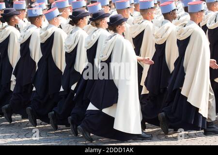 Military french Women troup during the annual Bastille Day military parade on the Champs-Elysees avenue in Paris, France on July 14, 2018. Photo by Nasser Berzane/ABACAPRESS.COM. Stock Photo