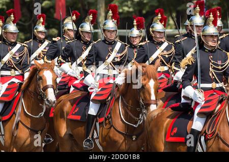 Military french Women troup during the annual Bastille Day military parade on the Champs-Elysees avenue in Paris, France on July 14, 2018. Photo by Nasser Berzane/ABACAPRESS.COM. Stock Photo