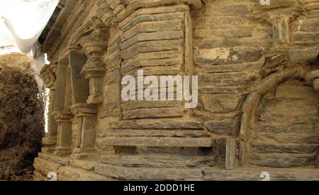 NO FILM, NO VIDEO, NO TV, NO DOCUMENTARY - Undated. An elaborate Buddhist stupa is seen inside one of the monastaries at the Mes Aynak site in Afghanistan. Photo by Jay Price/MCT/ABACAPRESS.COM Stock Photo