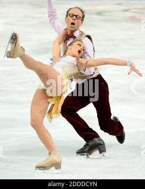 NO FILM, NO VIDEO, NO TV, NO DOCUMENTARY - Germany's Nelli Zhiganshina and  Alexander Gazsi perform their ice dancing short program at the Iceberg  Skating Palace during the Winter Olympics in Sochi, Russia on February 16,  2014. Photo by