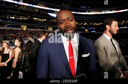 NO FILM, NO VIDEO, NO TV, NO DOCUMENTARY - Demetrius Grosse attends the premiere of 13 Hours: The Secret Soldiers of Benghazi at AT&T Stadium in Arlington, TX, USA, on Tuesday, January 12, 2016. Photo by Paul Moseley/Fort Worth Star-Telegram/TNS/ABACAPRESS.COM Stock Photo