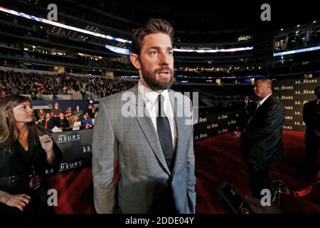 NO FILM, NO VIDEO, NO TV, NO DOCUMENTARY - John Krasinski attends the premiere of 13 Hours: The Secret Soldiers of Benghazi at AT&T Stadium in Arlington, TX, USA, on Tuesday, January 12, 2016. Photo by Paul Moseley/Fort Worth Star-Telegram/TNS/ABACAPRESS.COM Stock Photo