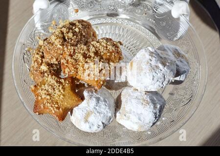 Traditional sweets of Greece for Christmas. Stock Photo