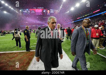NO FILM, NO VIDEO, NO TV, NO DOCUMENTARY - Atlanta Falcons owner Arthur Blank leaves the field at the end of the game as the Atlanta Falcons meet the New England Patriots in Super Bowl LI on Sunday, February 5, 2017 at NRG Stadium in Houston, TX, USA. The Patriots beat the Falcons in overtime 34-28. Photo by Curtis Compton/Atlanta Journal-Constitution/TNS/ABACAPRESS.COM Stock Photo