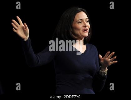 NO FILM, NO VIDEO, NO TV, NO DOCUMENTARY - Sheryl Sandberg, chief operating officer of Facebook, delivers the luncheon keynote session to the Professional Business Women of California conference, May 10, 2011, in San Francisco, CA, USA. Photo by Karl Mondon/TNS/ABACAPRESS.COM Stock Photo