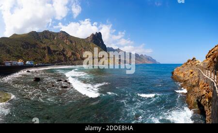 Spain, Province of Santa Cruz de Tenerife, Taganana, Small bay off coast of Tenerife island Stock Photo