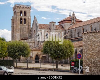 Abbey of Santa Maria la Real de Las Huelgas is a royal monastery of Cistercian nuns - Burgos, Castile and Leon, Spain Stock Photo