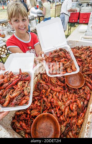 Florida Ft. Fort Lauderdale Cajun Zydeco Crawfish Festival,celebration fair event food girl showing shows, Stock Photo