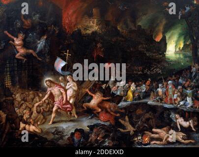 Christ's Descent into Limbo - Jan Brueghel the Elder  and Hans Rottenhammer, circa 1597 Stock Photo