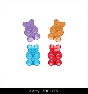 Gummy bear candy design illustration vector eps format , suitable for your design needs, logo, illustration, animation, etc. Stock Vector