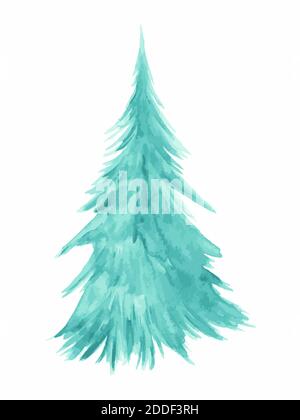 Christmas tree as symbol Happy New Year, Merry Christmas holiday celebration. Stock Vector