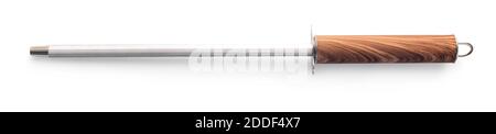 new knife sharpener on a white isolated background Stock Photo