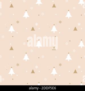 Winter seamless pattern with Christmas tree in origami form and ...