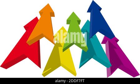 Vector rainbow arrows background Stock Vector