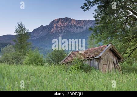 geography / travel, Germany, Bavaria, Schlehdorf, hut outside of Herzogstand (peak), Schlehdorf, Upper, Additional-Rights-Clearance-Info-Not-Available Stock Photo