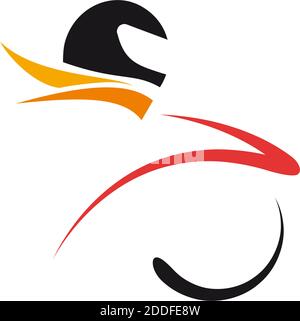 Vector abstract motorcycle rider Stock Vector