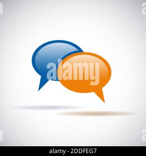Vector icon speech, two options Stock Vector