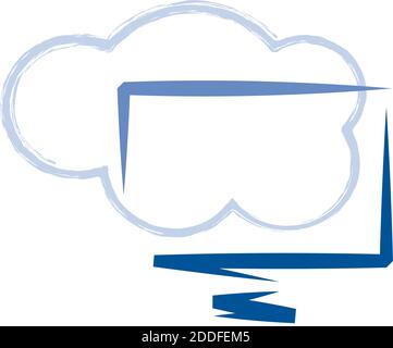 Vector Cloud computing and mobility concept Stock Vector