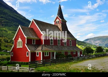 Olden New Church was built in 1934 to replace the old church, which by then was too small for the town's congregation. Stock Photo