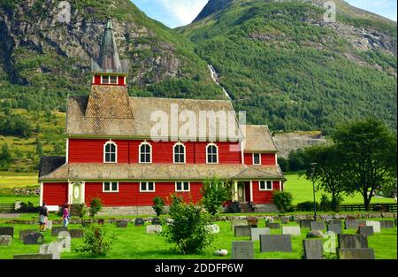 Olden New Church was built in 1934 to replace the old church, which by then was too small for the town's congregation. Stock Photo