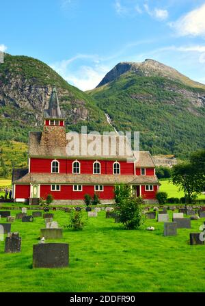 Olden New Church was built in 1934 to replace the old church, which by then was too small for the town's congregation. Stock Photo