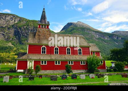 Olden New Church was built in 1934 to replace the old church, which by then was too small for the town's congregation. Stock Photo