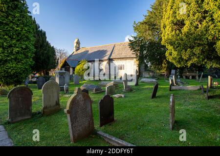 Dyserth parish church and graveyard, North Wales Stock Photo