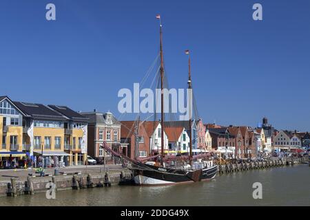 geography/travel, Germany, Schleswig-Holstein, Husum, Husum inland port, inland ports on the North Sea, Additional-Rights-Clearance-Info-Not-Available Stock Photo