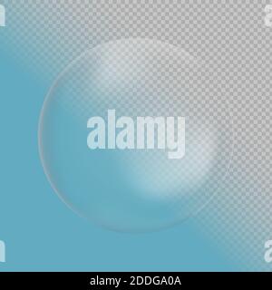 Realistic transparent ball. Isolated vector object on transparent background. EPS 10 Stock Vector