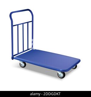 3d realistic self-help trolley icon illustration. Stock Vector
