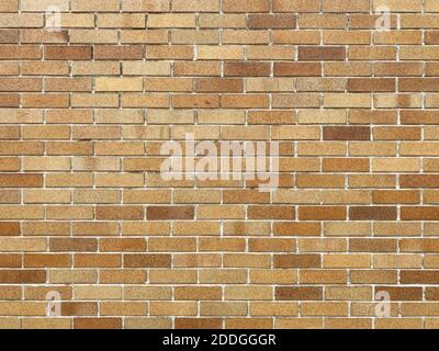 brown tan modern style brick wall wide view with deep shadows and details as backdrop background for website architecture presentation scenery Stock Photo