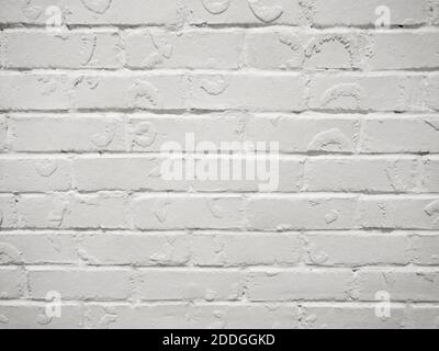 closeup white fresh painted stucco brick wall with deep shadows and details as backdrop background for website architecture presentation scenery Stock Photo