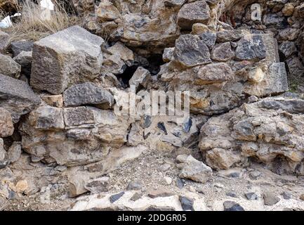 Big gray weathered stones outdoors Stock Photo