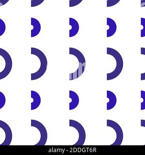 Seamless pattern with big and small purple semicircles Stock Vector
