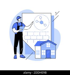 Innovative construction materials abstract concept vector illustration. Stock Vector