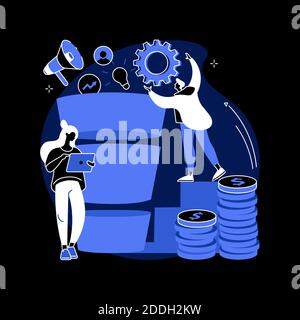 Sales pipeline management abstract concept vector illustration. Stock Vector