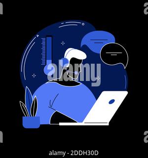 Cold calling abstract concept vector illustration. Stock Vector