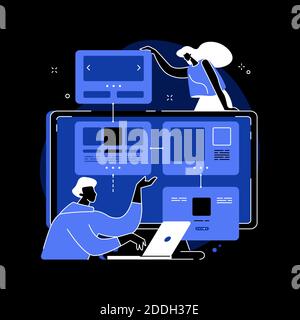 Sitemap creation abstract concept vector illustration. Stock Vector