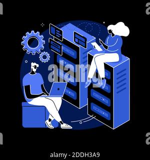 PHP and MySql development abstract concept vector illustration Stock ...