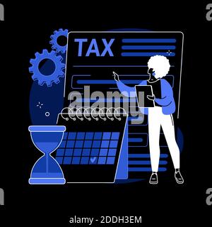 Tax payment deadline abstract concept vector illustration. Stock Vector